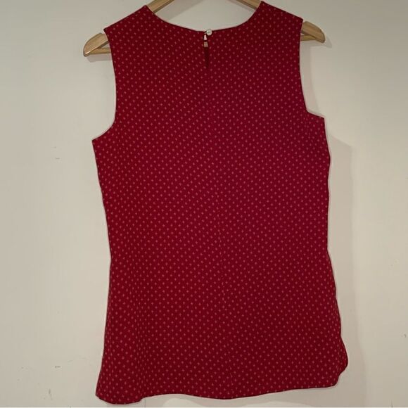 Talbots 2 Pcs Silk Pant & Tank Set Size 10P Red and Gold - Picture 2 of 10